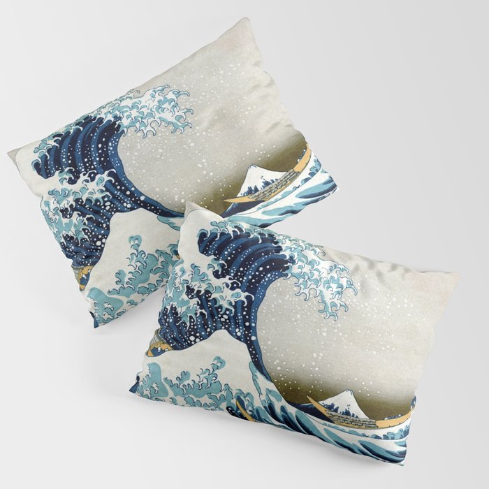 The great wave, famous Japanese artwork Pillow Sham