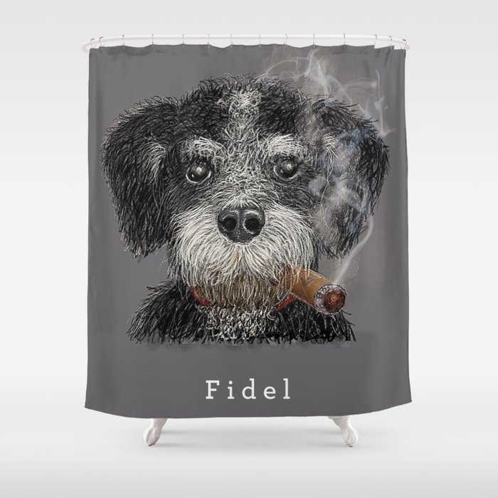 Fidel - The Havanese is the national dog of Cuba Shower Curtain