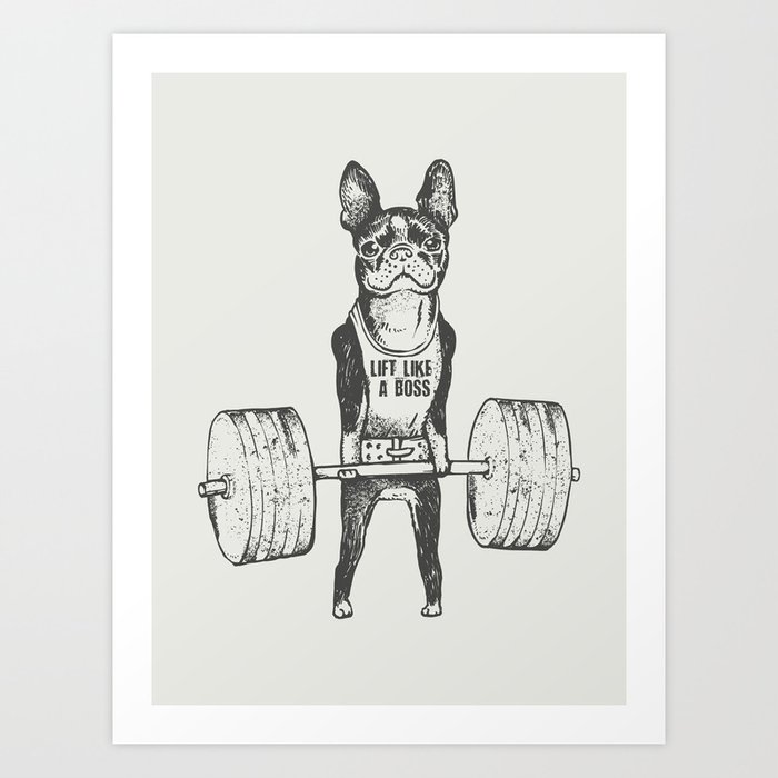 Boston Terrier Lift Art Print