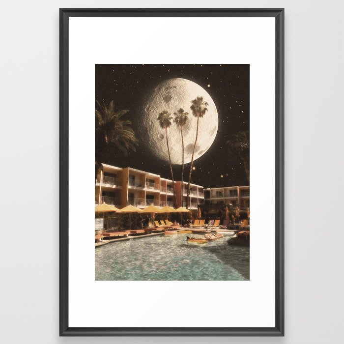 Under the moonlight Framed Art Print