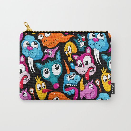 Weird Dudes Pattern Carry-All Pouch