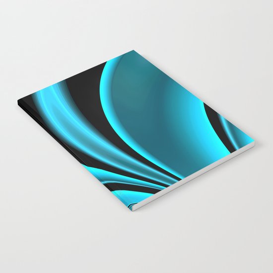 Abstract Fractal Colorways 02 Pacific Blue Notebook