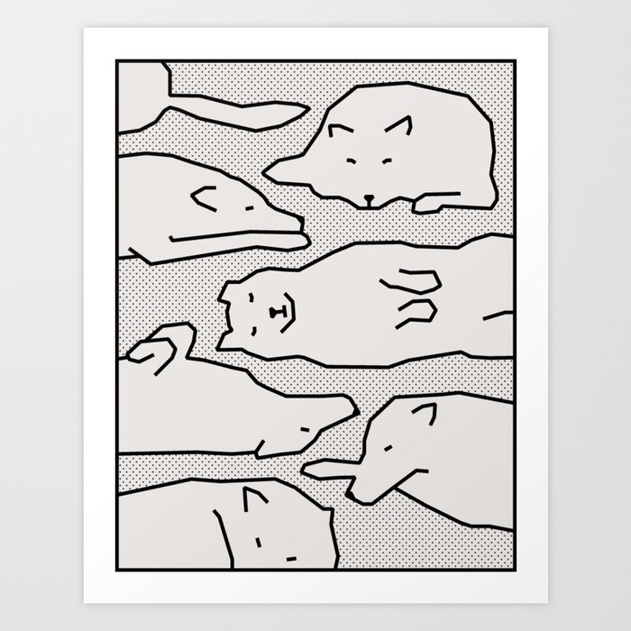 Sleeping clouds (light version) Art Print