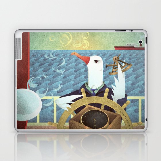 A-Z Animal, Albatross Quartermaster - Illustration Laptop & iPad Skin