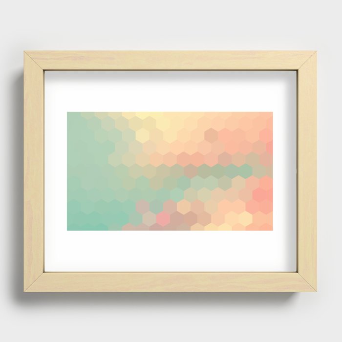 PEACH AND MINT HONEY Recessed Framed Print