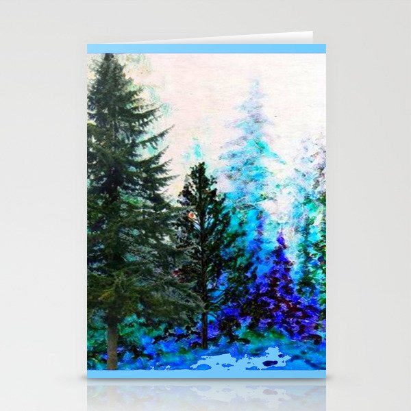 BLUE MOUNTAIN PINES LANDSCAPE Stationery Cards