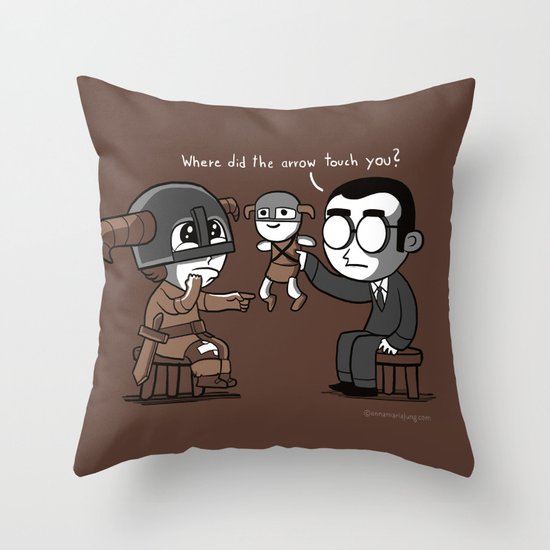 Knee Trouble Throw Pillow