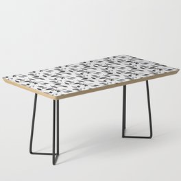 Leaves Pattern White Coffee Table