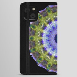 Purple And Green Healing Aura Chakra Mandala Art  iPhone Wallet Case
