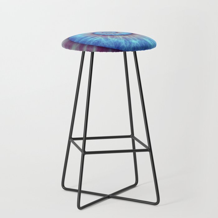 Blue Power Bar Stool