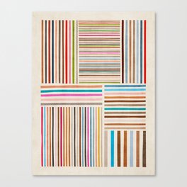 Colorful Lines Playful Modern Artwork Canvas Print