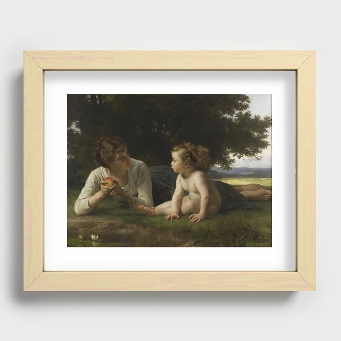 William-Adolphe Bouguereau - Tentation (1880) Recessed Framed Print