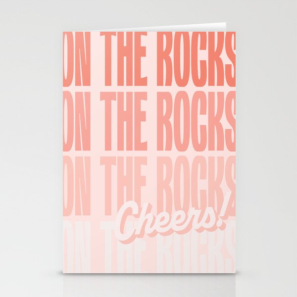 Pink On The Rocks Happy Hour Stationery Cards