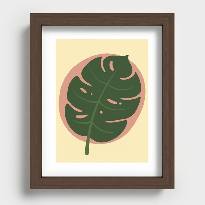 Pretty Leaf Recessed Framed Print