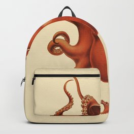 Deep Sea Creatures Poster, Sea Painting, Squid Art, Vintage Posters, Ocean Painting - Giant Octopus Backpack