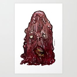 Heads of the Living Dead Zombies: Glob Zombie Art Print | Sci-Fi, Movies & TV, Illustration, Scary 