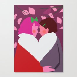 Cozy Couple Valentine or Love Image Canvas Print