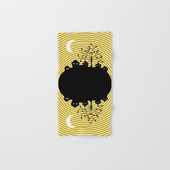 Quiet village at night Hand & Bath Towel
