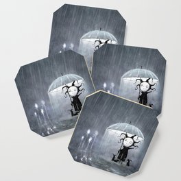 Sometimes it Pours (with background) Coaster