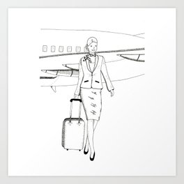 flight attendant art prints to Match Any Home's Decor | Society6