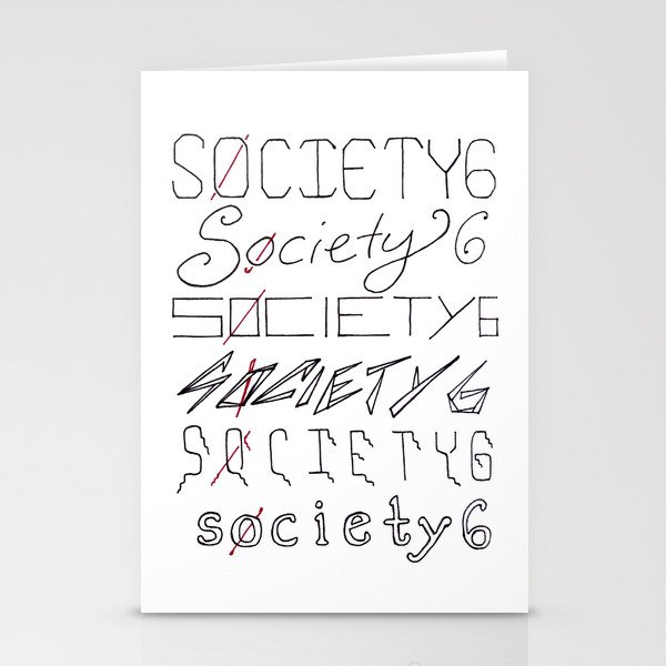 Six Society Sixes Stationery Cards