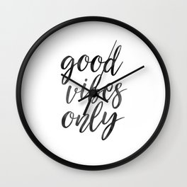 Positive Quote Wall Clocks Society6