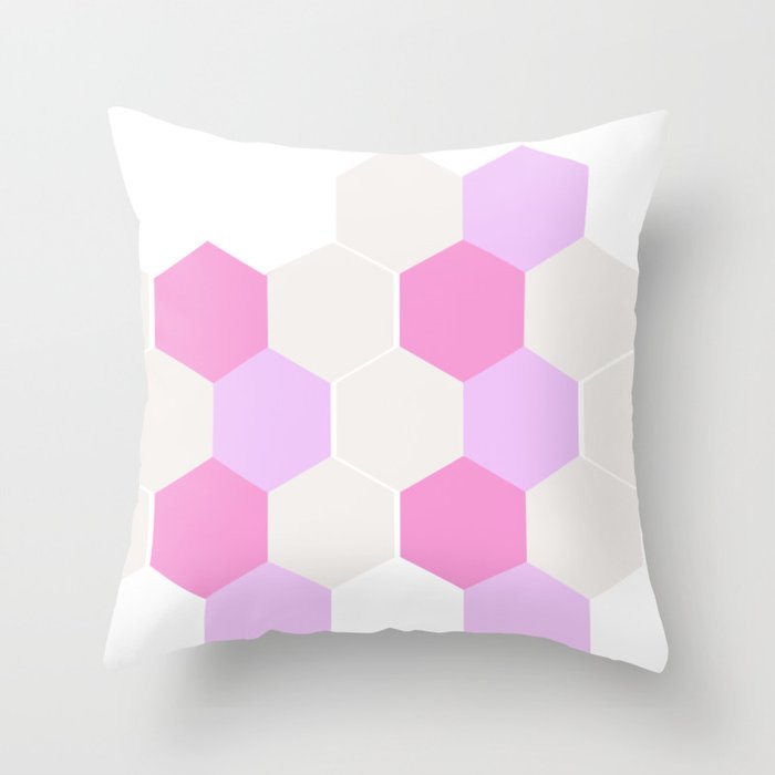 Hexagon,honeycomb pattern decor Throw Pillow