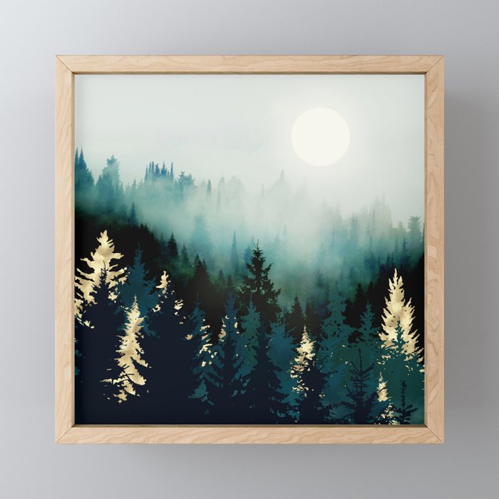 Forest Glow Framed Mini Art Print