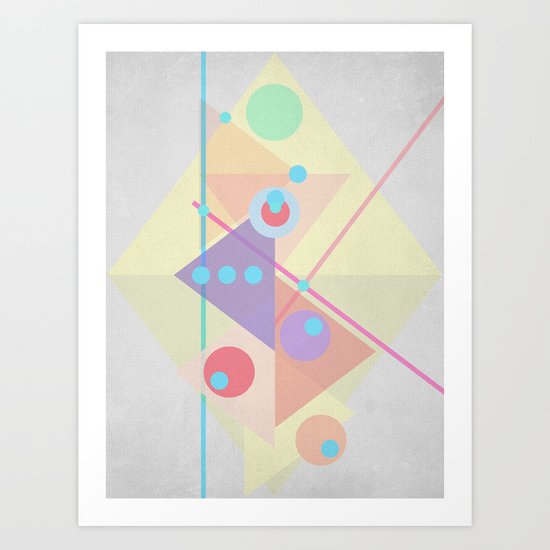 Geometric pastel 01 Art Print
