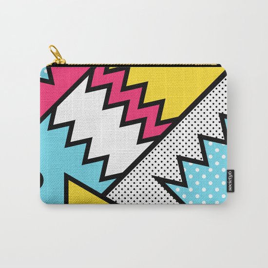 ZigZag 80s Memphis Pattern Carry-All Pouch