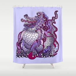 Dragon Royal Purple Shower Curtain