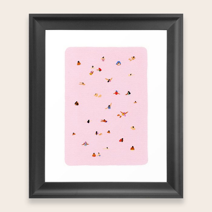 Pink! Framed Art Print by Helo Birdie Society6