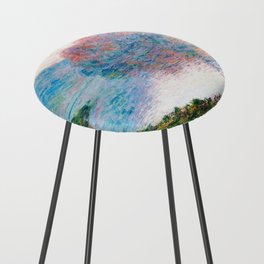 Monet Banks of the Seine at Jenfosse - Clear Weather 1884 Counter Stool