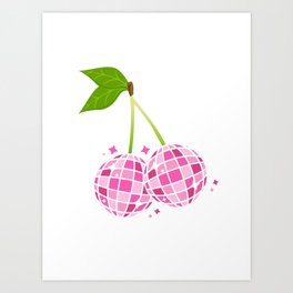 disco cherry Art Print