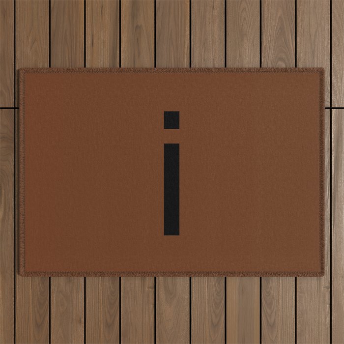 LETTER i (BLACK-BROWN) Outdoor Rug