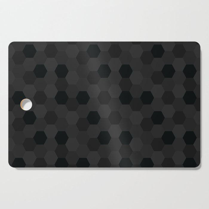 Dark Hexagon polygon pattern. Digital Illustration background Cutting Board
