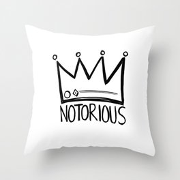 Hip Hop culture Throw Pillow | Rap, Pop Art, Ink, Graphicdesign, Notorious, Illustration, Typography, Acrylic, Black And White, Crown 