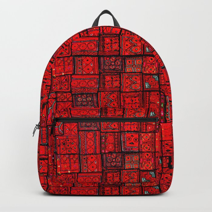 -A36- Lovely Red Traditional Moroccan Pattern Artwork. Backpack