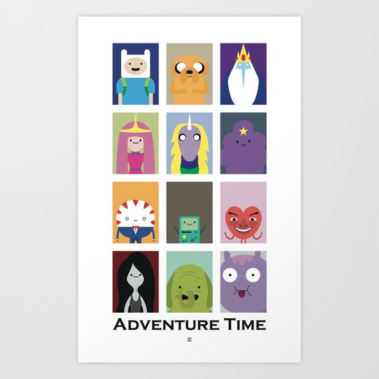 Minimalist Adventure Time Poster Art Print