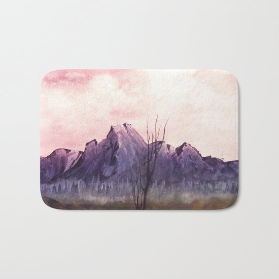 Over The Mountains II Bath Mat