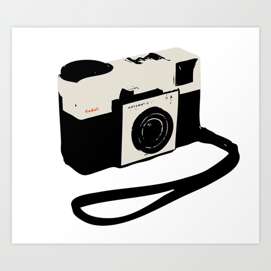 ivory kodak instamatic camera Art Print