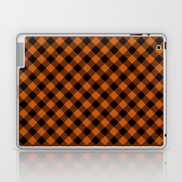 Autumn Burnt Orange Tartan Gingham Plaid Pattern  Laptop Skin