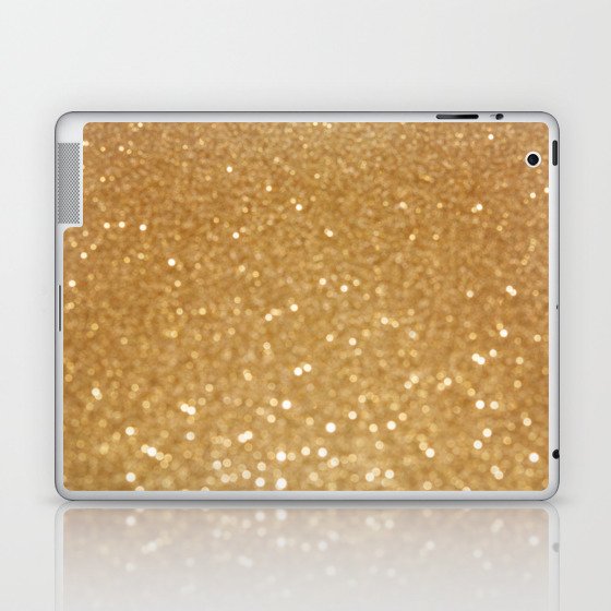 gold glitter Laptop & iPad Skin