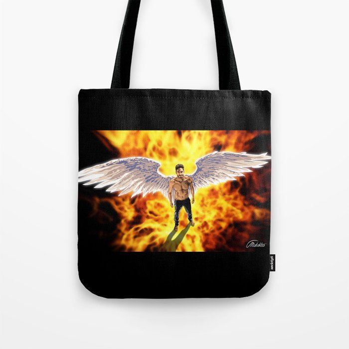 Lucifer Morningstar fire Tote Bag