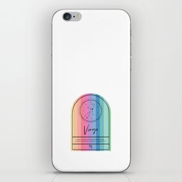 Virgo Zodiac | Rainbow Stripe iPhone Skin