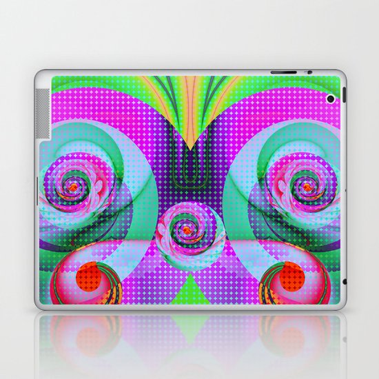 Colourful Swirls and Polka dots Laptop & iPad Skin