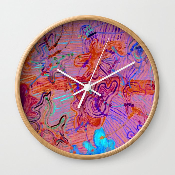 amoeba's sounds - horizon Wall Clock