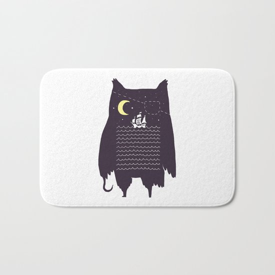 Pirate owl Bath Mat