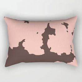 70s Howdy Cowhide in Pink and Brown Rectangular Pillow