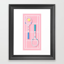 Retro Tennis Framed Art Print